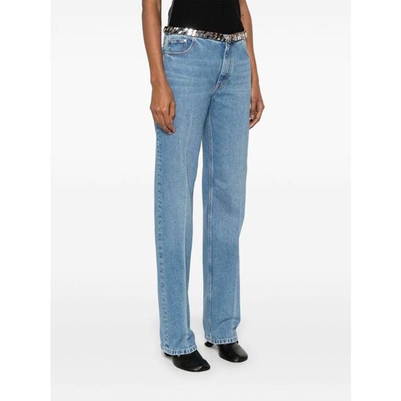 Stella McCartney Chain Belt Jean in Vintage Blue 24 - Picture 2 of 5